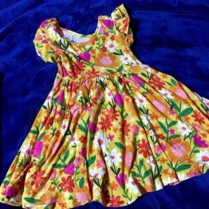 Little Sleepies Yellow Floral Kids Dress